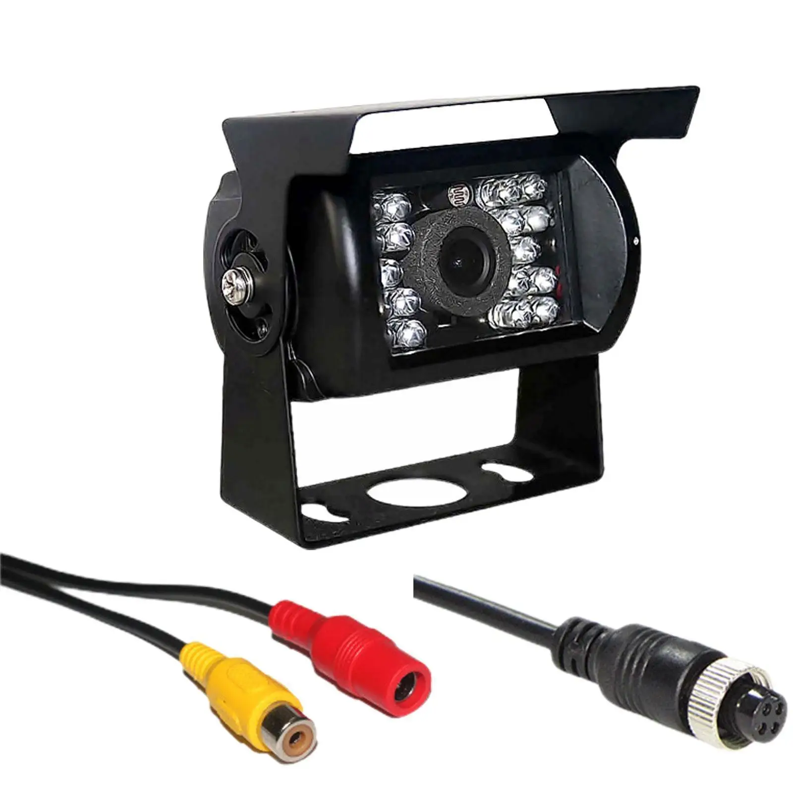 방수 18 LED 자동차 후방 카메라, 후진 주차 백업 카메라, IR 야간 투시경, 12V 24V 버스 트럭, 모터홈 밴 M8H6