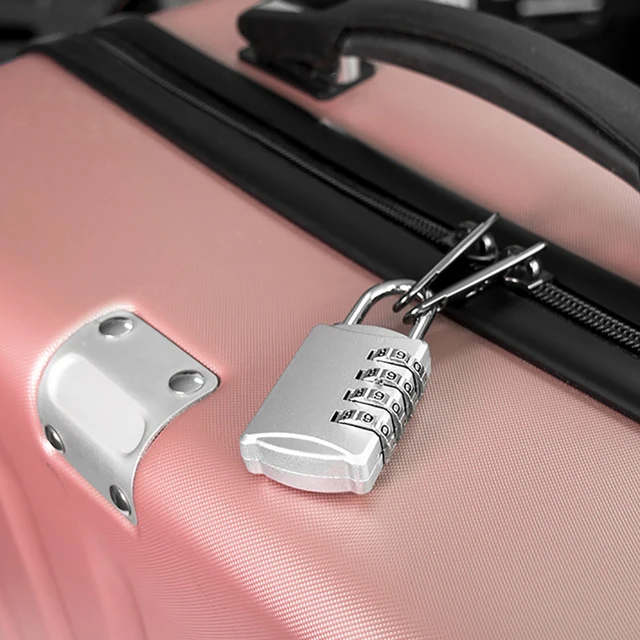 Mini Lock Resettable 4 Dial Digits Code Number Password Combination Padlock Travel Security Lock for Luggage Lock Padlock Gym 5
