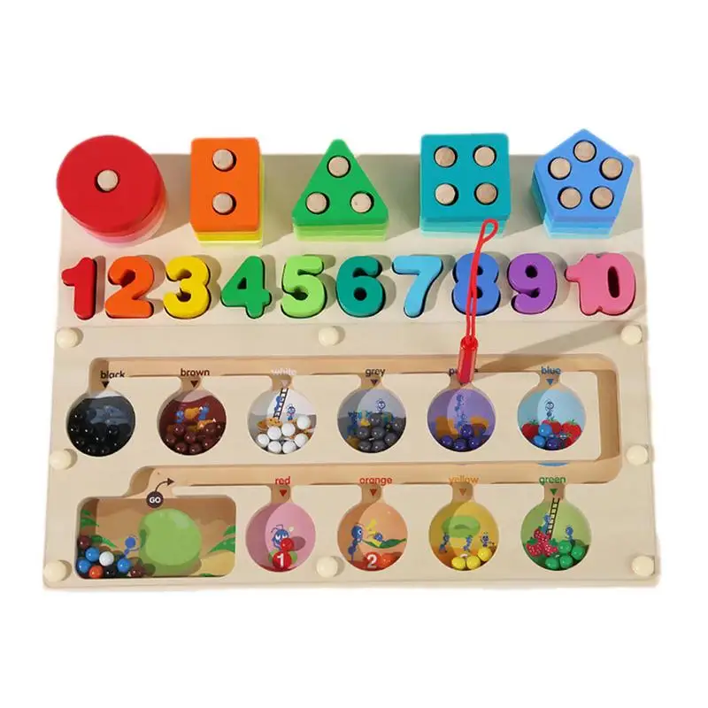 

Wooden Color Matching Board Montessori Activity Board Toy Maze Learning Educational Fine Motor Travel Toys For Kids Preschoolers