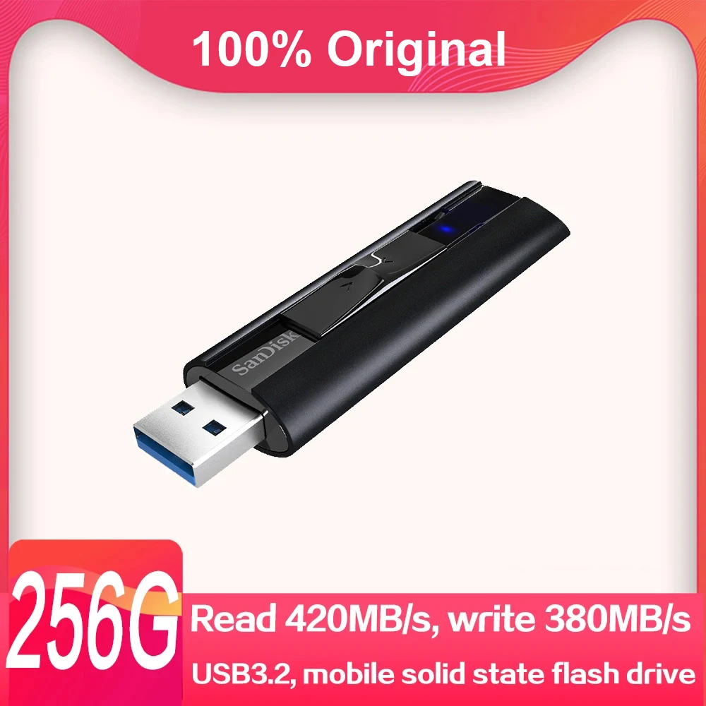 SanDisk-Clé USB 100 3.0 MBumental, 32 Go, 64 Go, 128 Go, 256 Go, CZ410  Ultra Shift, disque U noir, mini clé USB pour ordinateur - AliExpress