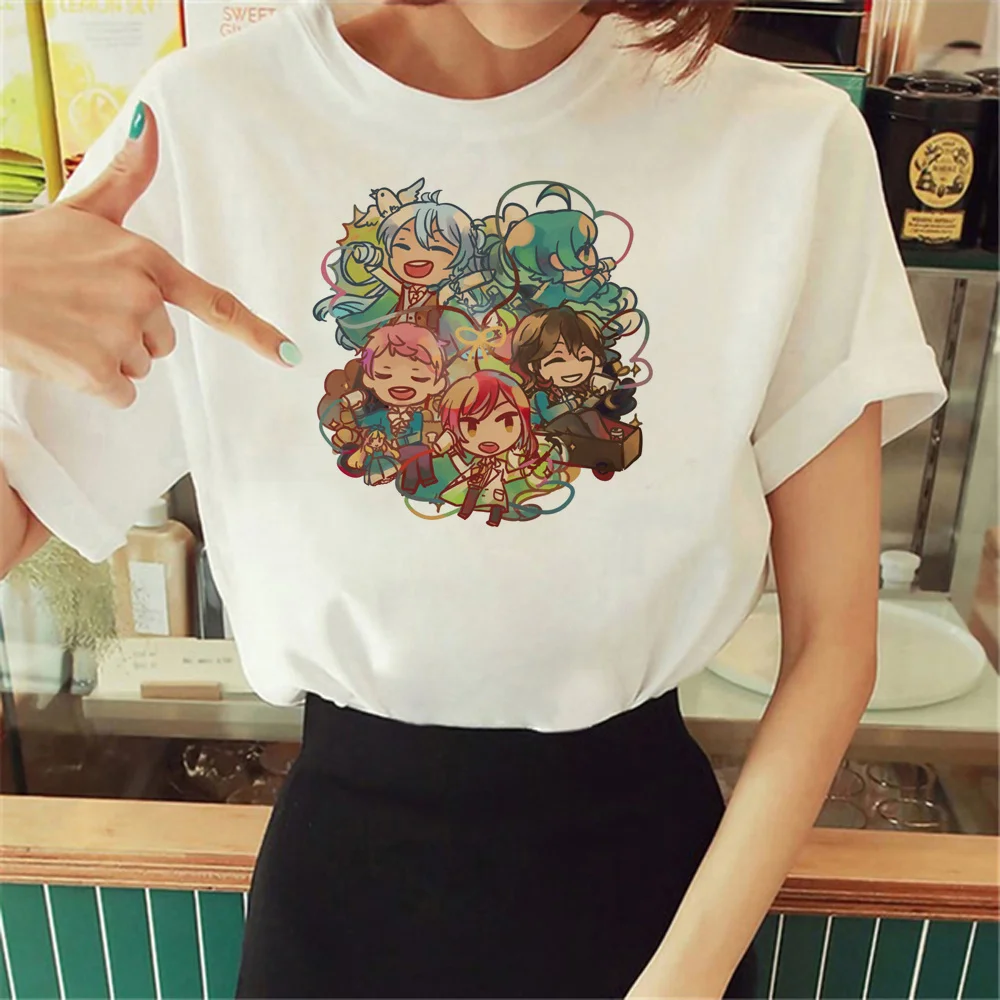 

Ensemble Stars top women Y2K streetwear top female Japanese comic funny clothing