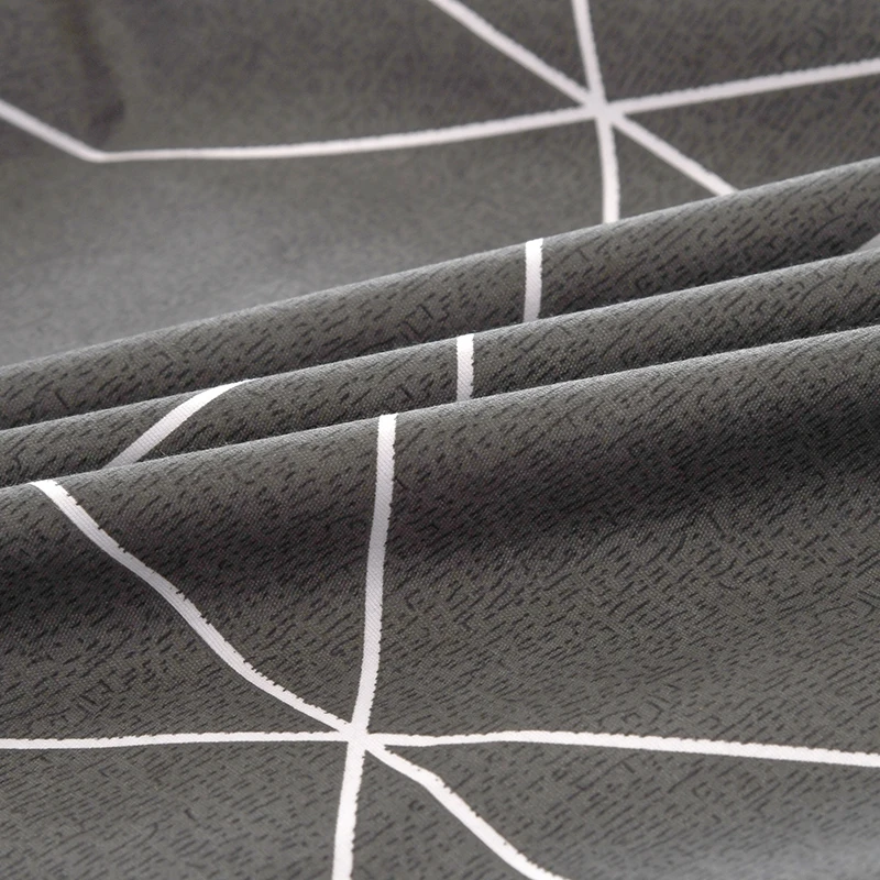 Geometric Triangle Waterproof Fitted Sheet Queen King Mattress Cover Fit Sheet with Elastic Band Bedsheet Twin Full Bed Cover 4