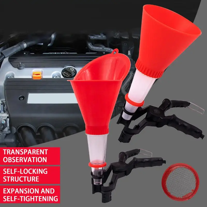 

Universal Flexible Oil Funnel Spill-Free Oil Filling Easy To Use And Fits Multiple Applications Wide-Mouth Polysmer Hoppers For