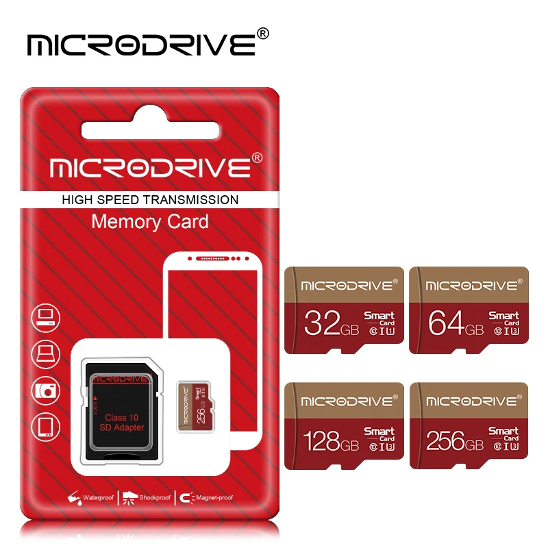 기존 마이크로 tf sd 카드 256GB 128GB 64GB 32GB TF 클래스 10 UHS-1 메모리 카드 플래시 카드 메모리 마이크로 Samrtphone PC 용