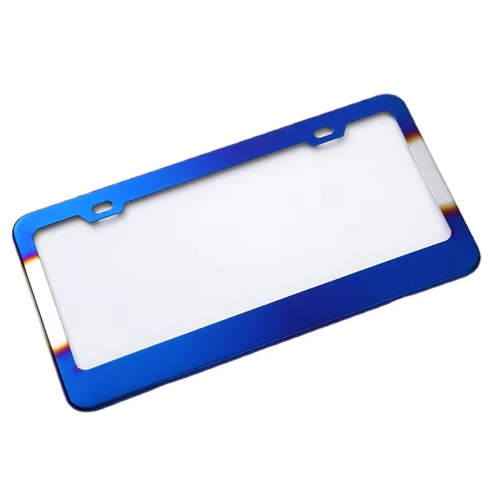 License plate frame Universal Colorful Stainless Steel Art Craft Aluminium Alloy Automotive Accessory