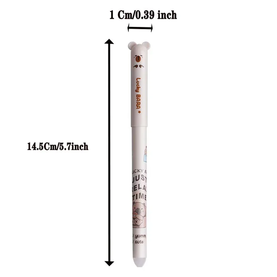 Cartoon Blue Ink Erasable Pen 8/20 Pcs Astronaut Panda Rabbit 0.5mm Neutral Pen Writing Tool Sign School Supplies