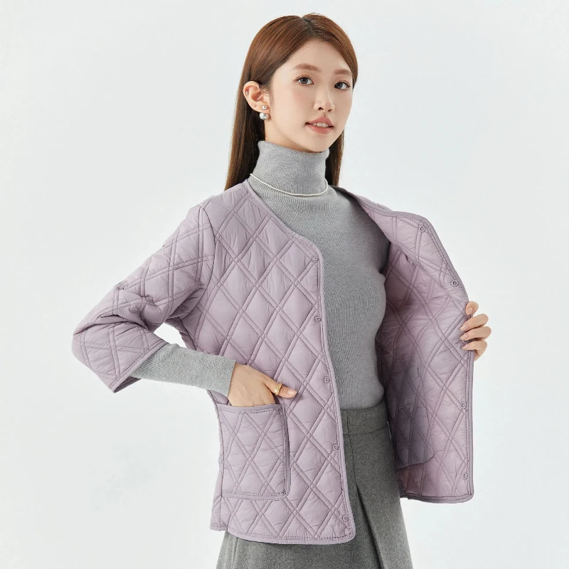 Women Lightweight  Cropped Short Sleeved Cotton Inner Lining Women's Home Cotton Jacket Cotton Jacket with Added Cotton Clothing