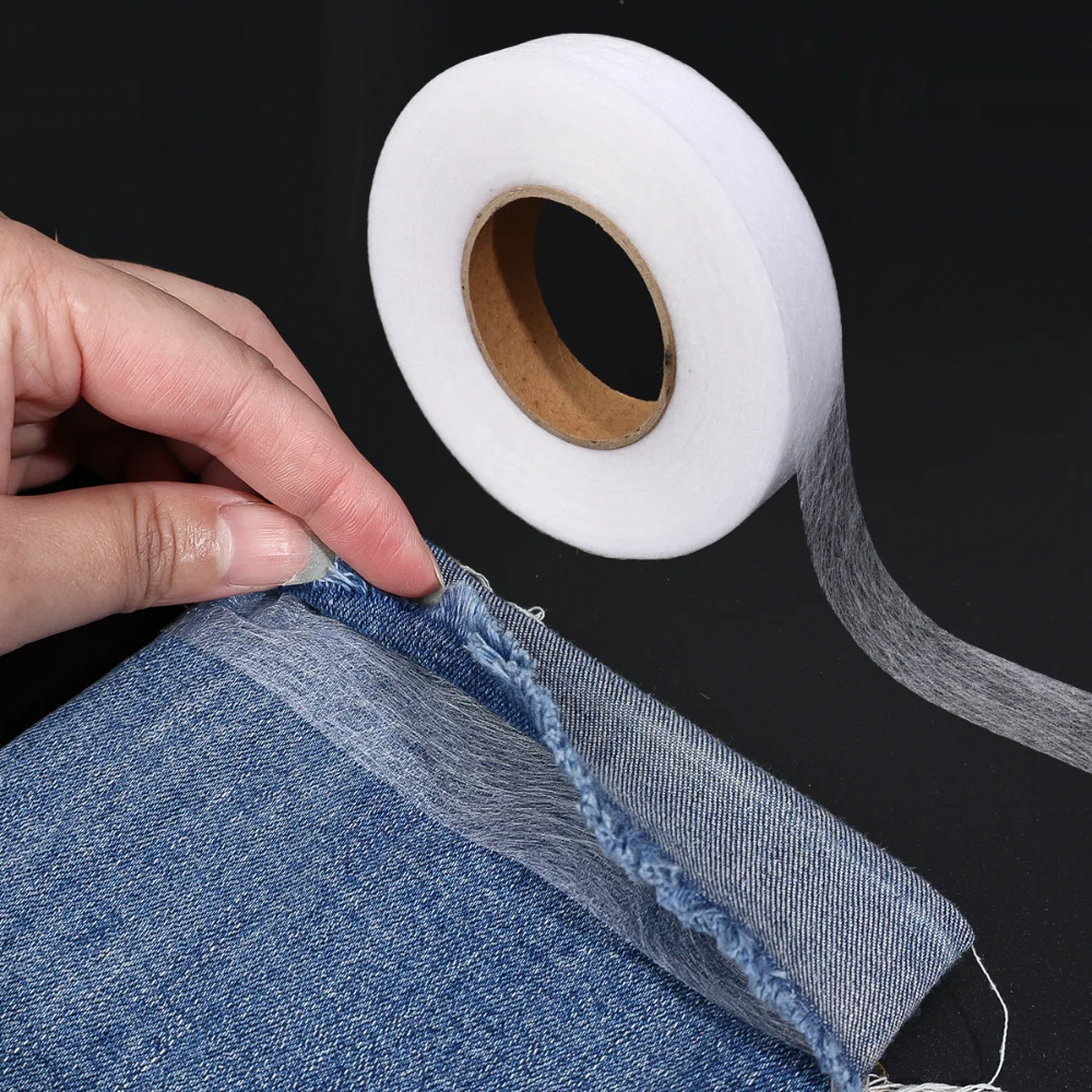 60M Double-sided Non-woven Interlining Adhesive Fabric Clothes Iron On Hem  Tape For Pants Hats Household DIY Sewing Accessories - AliExpress