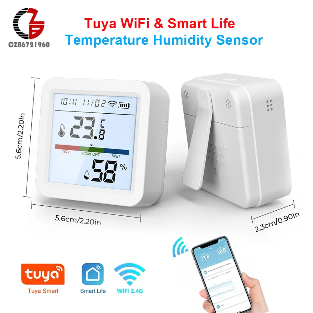 Tuya Smart WiFi Temperature Humidity Monitor Wireless Backlight ...