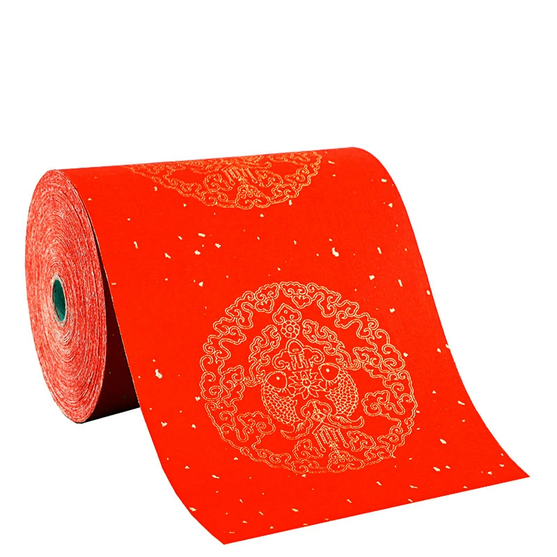 Spring Festival Couplets Calligraphy Papier Dragon Fish Gold Foil Blank Half-Ripe Xuan Paper Chinese Red Rice Paper Papel China a4 a3 chinese printing rice paper gold foil chinese print rice paper 100sheets colorful printing rice paper papel arroz papier