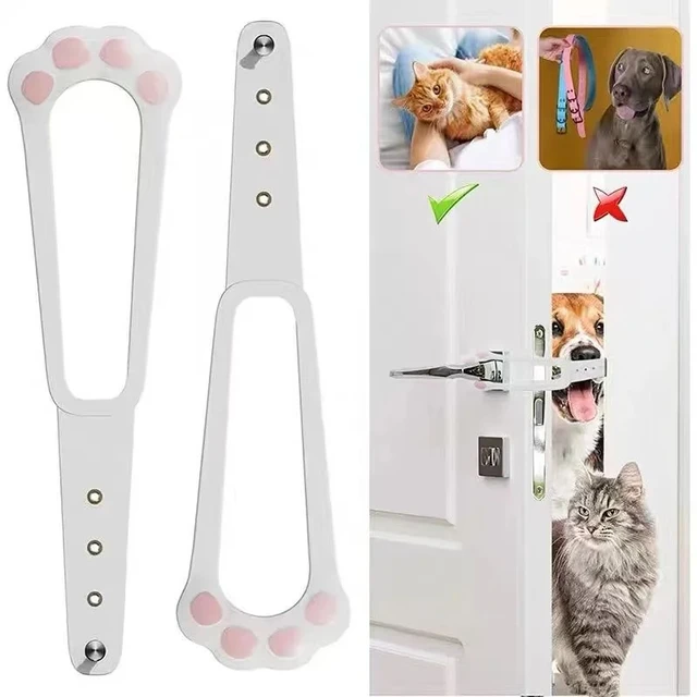 Animal Pattern Pet Door Fence for Cats & Small Dogs | Ventilated Bedroom Crack Door Cat Entry Exit Gate 2