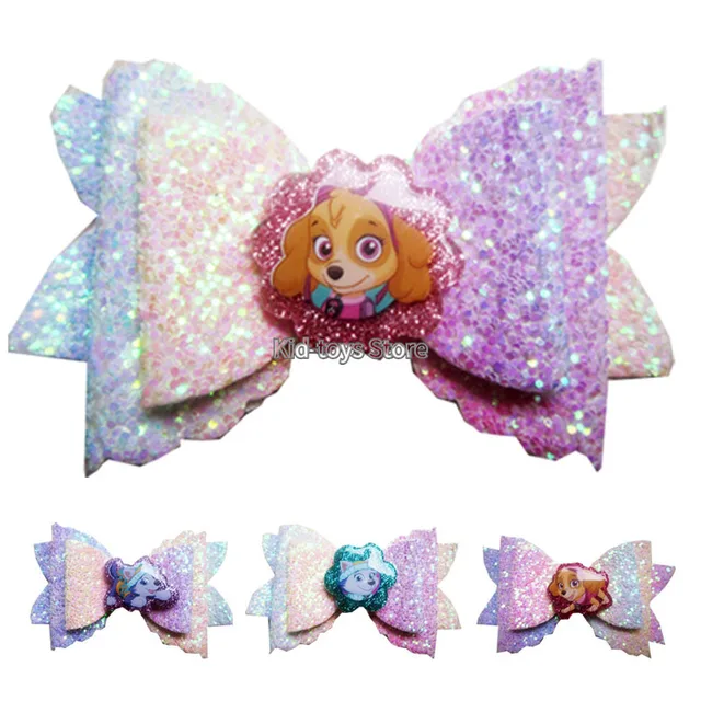 Paw Patrols Headdress Skye Everest Action Figure Toys Girls Cartoon Fashion Hairpins Accessories Kids Cosplay Party Hair Clips 2