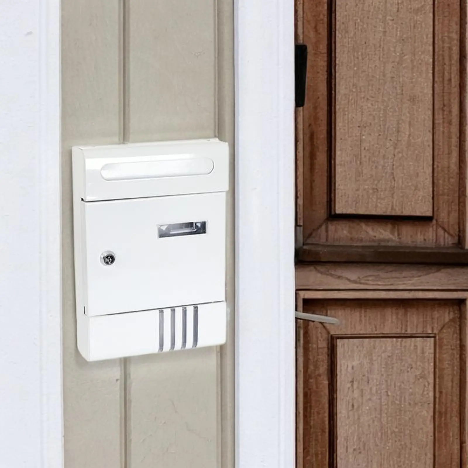 Wall Mounted Mailbox Letter Box Lockable Easy Installation Home Decorative Postbox Magazines Post for Outdoor Office Door