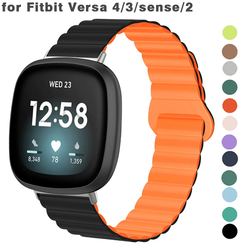 Strap For Fitbit Versa 3 4 Sense Band Magnetic Silicone Sport Replacement Wristbelt Watchband For Fitbit Sense2 Bracelet