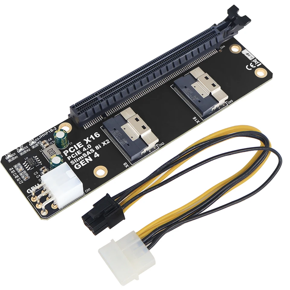 PCIE 5.0からMICO 8IアダプターグラフィックカードGPU拡張カードNVME 