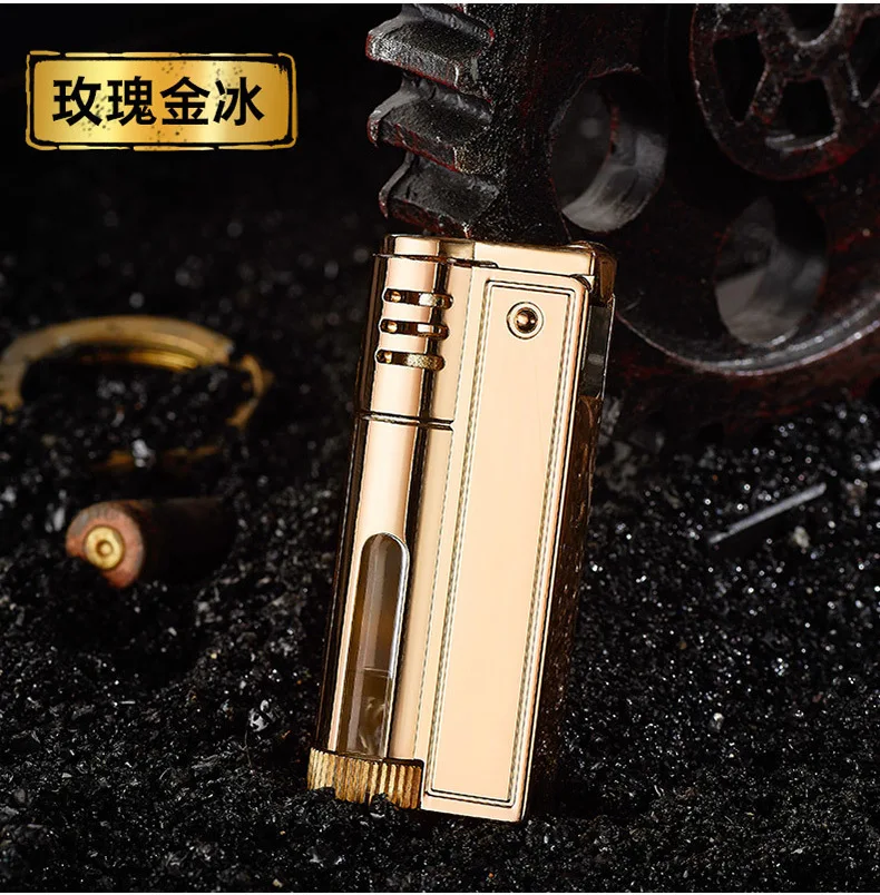 Accendino A Cherosene Vintage In Metallo - Stile Antico, Portatile, Idea Regalo Per Collezionisti - Foto 3