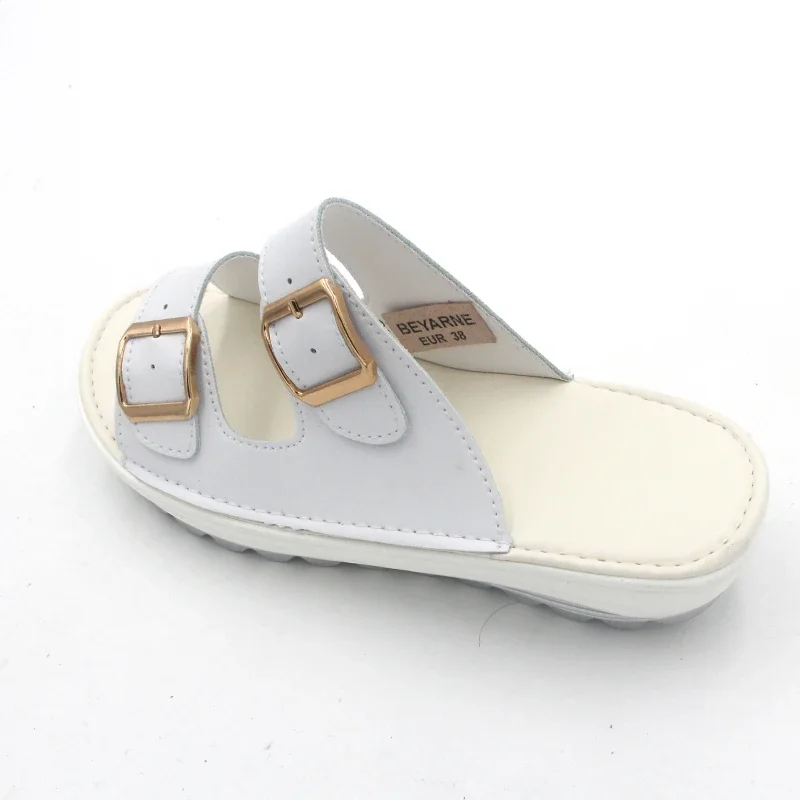 Comfortable Women Sandals Genuine Leather Slip on Open Toe Summer Beach
