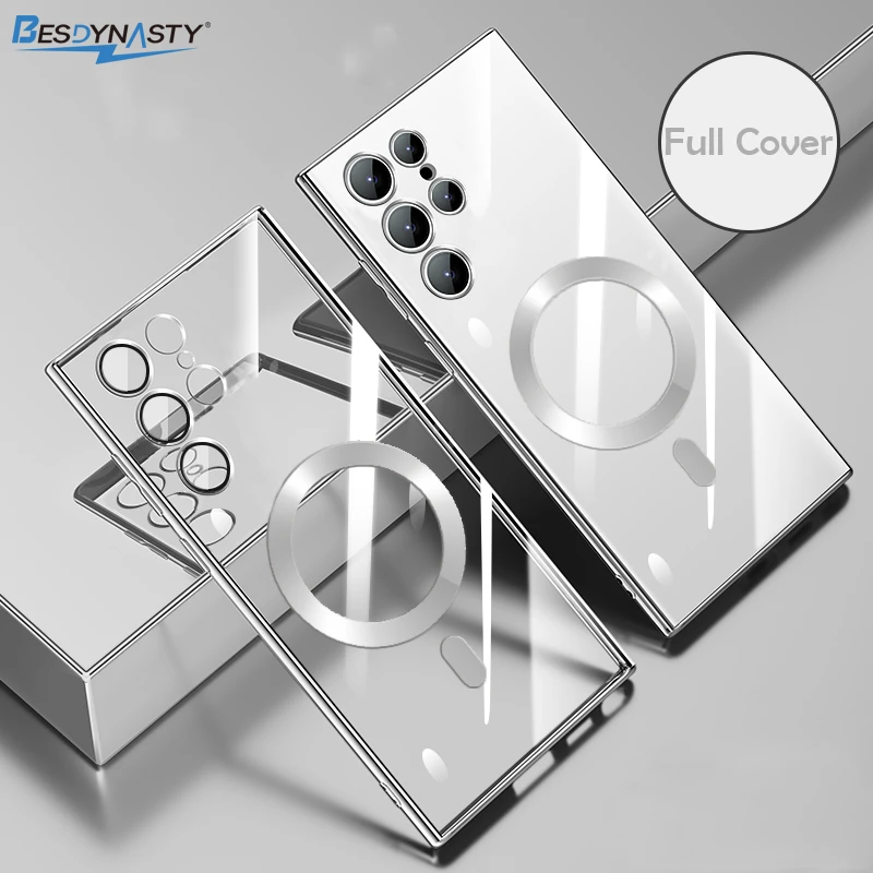 Luxury Plated Magnetic Soft Silicon Clear Phone Case