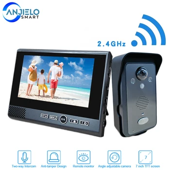 2.4GHz 무선 비디오 도어벨, 홈 오피스 조작 방지 무선 비디오 인터콤, 홈 무선 비디오 도어 폰 아파트
