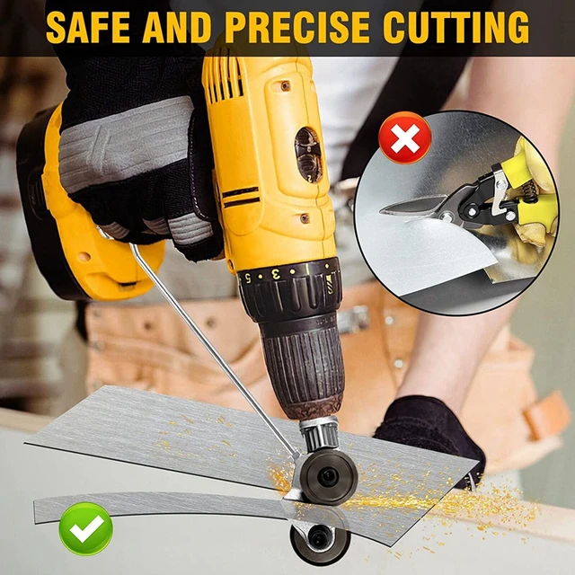 New Electric Drill Plate Cutter,diy Metal Nibbler Drill Attachment Or  Adapter, Sheet Metal Knife For Cutting Iron, White Sheet - AliExpress