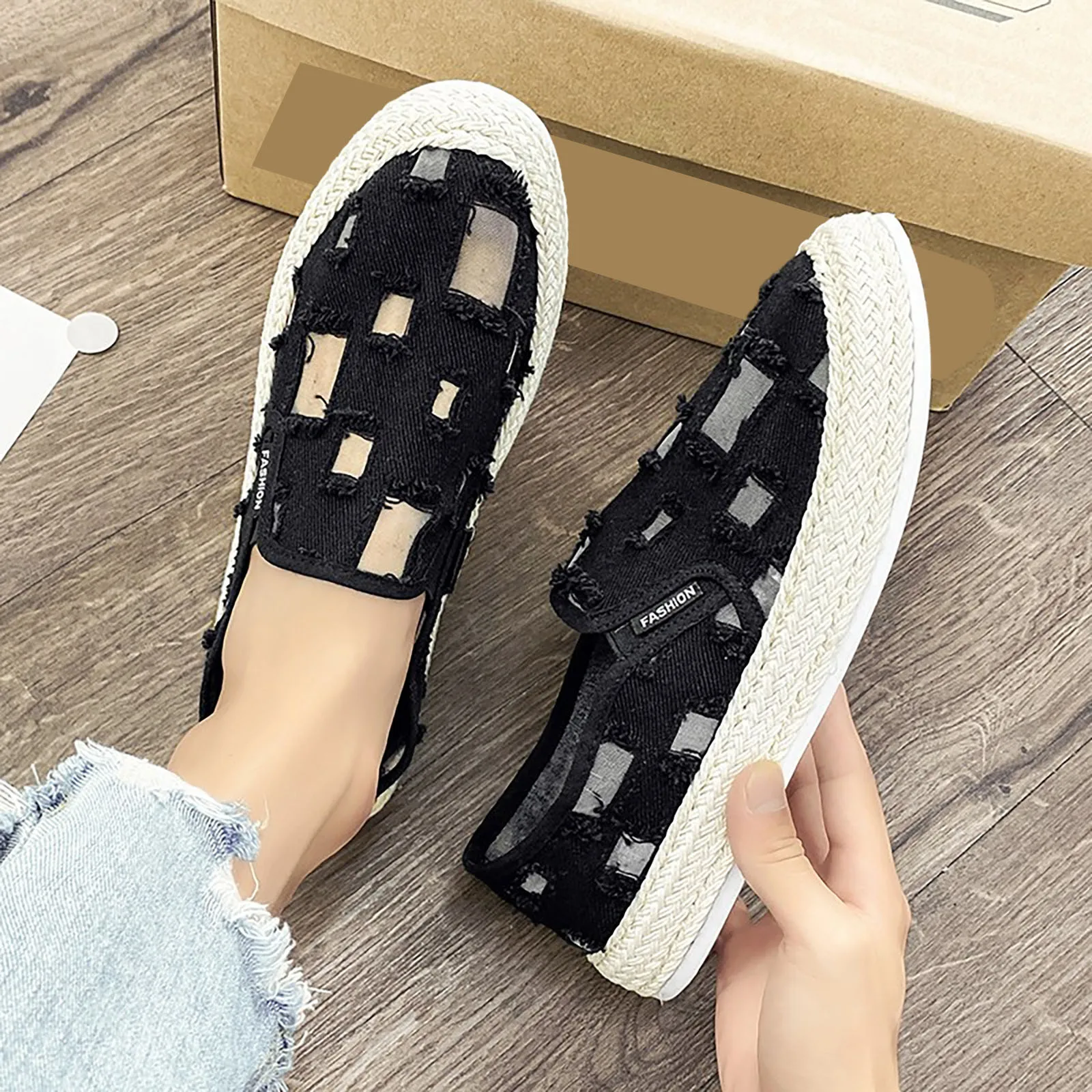 

Men's Spring Summer Vulcanized Shoes New Platform Slip On Walking Fashion Light Shoes Fashion Solid Lazy Shoes Casual Espadrille