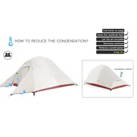 BISINNA Ultralight Camping Tent Backpack Tent 20D Nylon Waterproof Outdoor Hiking Travel Tent Cycling Tent 1-2 Person 4
