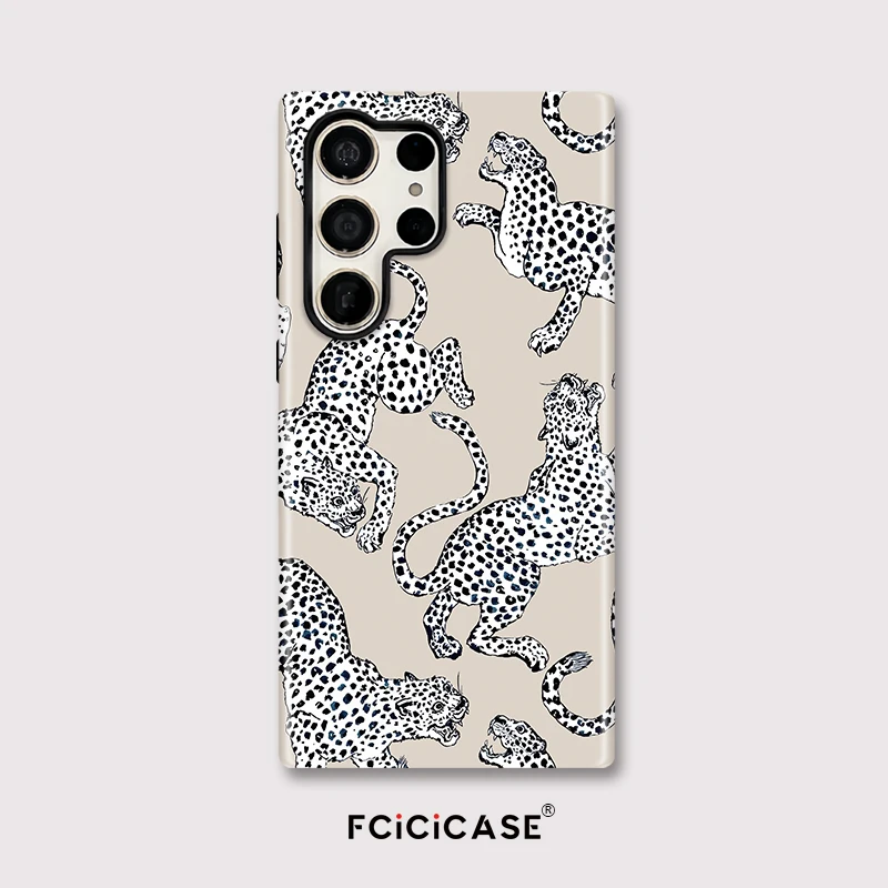 Luxury Leopard Pattern Shockproof Acrylic Case - Animal Print Protective Back Cover
