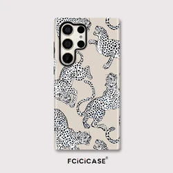 Luxury Leopard Pattern Shockproof Acrylic Case - Animal Print Protective Back Cover - Galaxy S20 FE (TYFL106)
