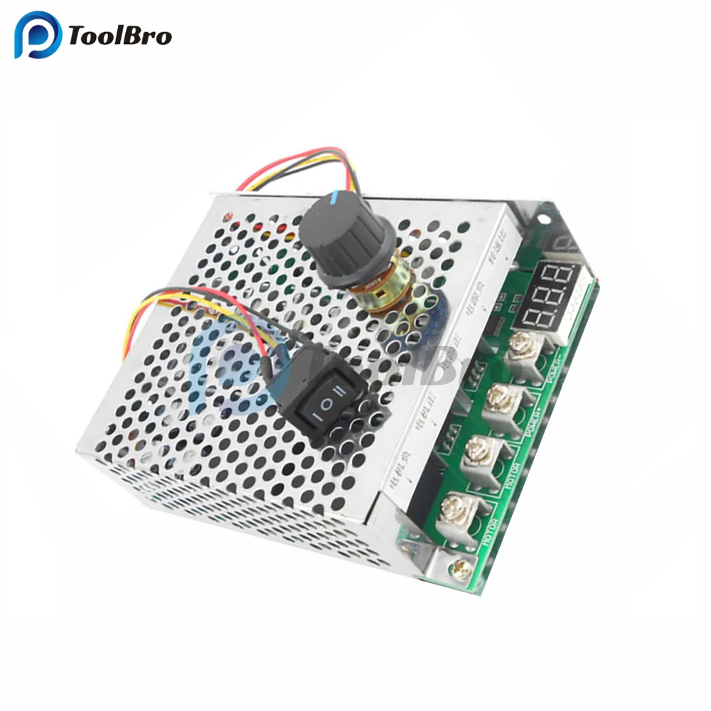 5500W 1-100A 15KHz Reversible LED Digital PWM Motor Speed Controller DC 10-55V Forward Reverse with Potetiometer Control Switch
