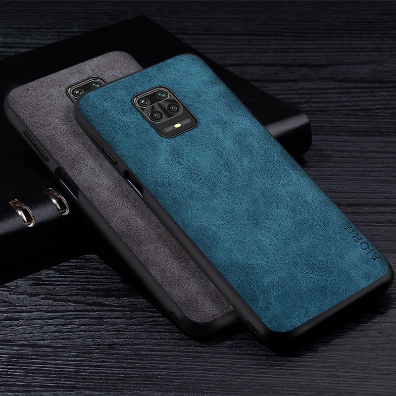 Premium PU Leathe Phone Case for Xiaomi Redmi Note 9 Pro 9S 9T Scratch-Resistant Solid Color Cover for Redmi Note 9 Pro Case