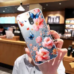 Enhanced Protective Clear Floral Phone Case - Shockproof Soft Silicone Back Cover - Nokia220 4G 2024 (TM2826)