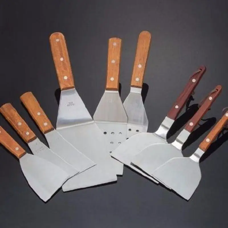 Metal Shovel Stainless Steel Griddle Hamburger Spatulas as Barbecue Turner Kitchen Accessories BBQ Grill Scraper Smash Burgers