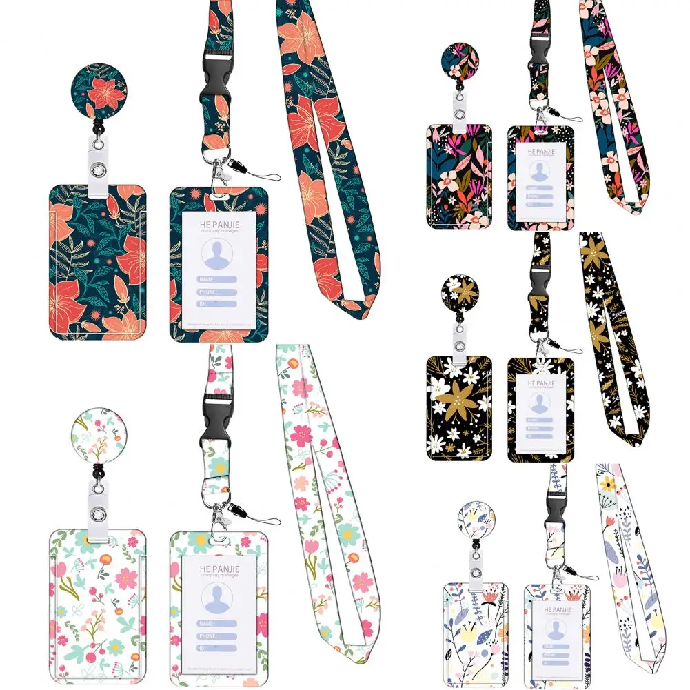 ID Badge Holder with Lanyard, Retractable Badge Reel with Swivel Belt Clip,  Detachable Lanyard Name Card Tag Vertical ID Protector Badge Reel for Nurse  Doctor Office Employees (Mermaid) : : Office Products