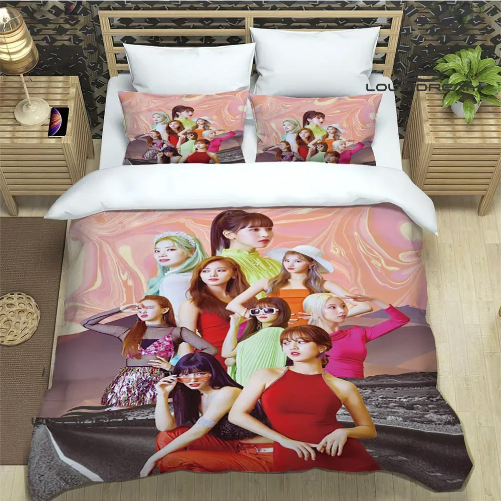 KPOP TWICE Combination Bedding Sets exquisite bed supplies set duvet cover bed comforter set  bedding set luxury birthday gift 5