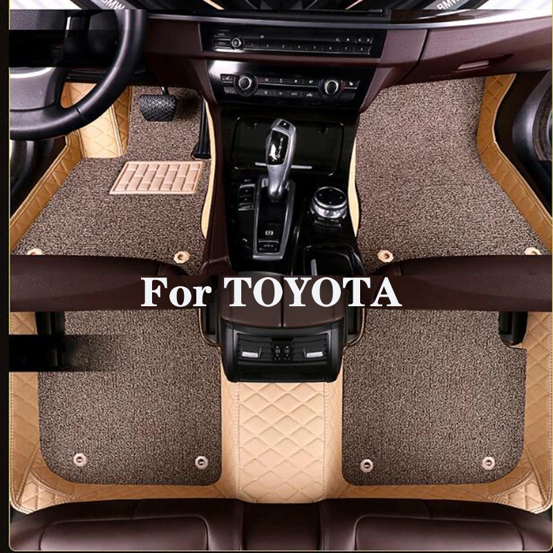

High Quality Customized Double Layer Detachable Diamond Pattern Car Floor Mat For TOYOTA Raize LJ-73 Wigo Probox Aygo Caldina