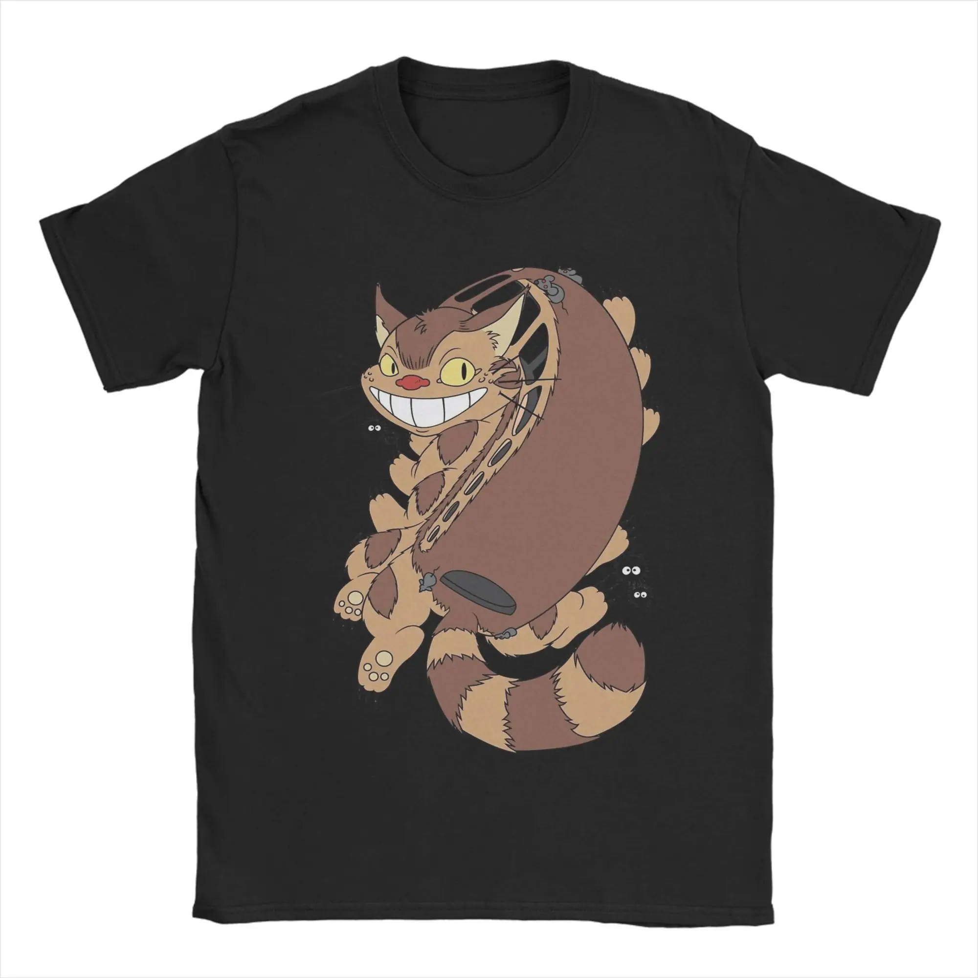 Vintage Totoro-Inspired Graphic Cotton T-Shirt - Fun & Casual Crewneck Tee