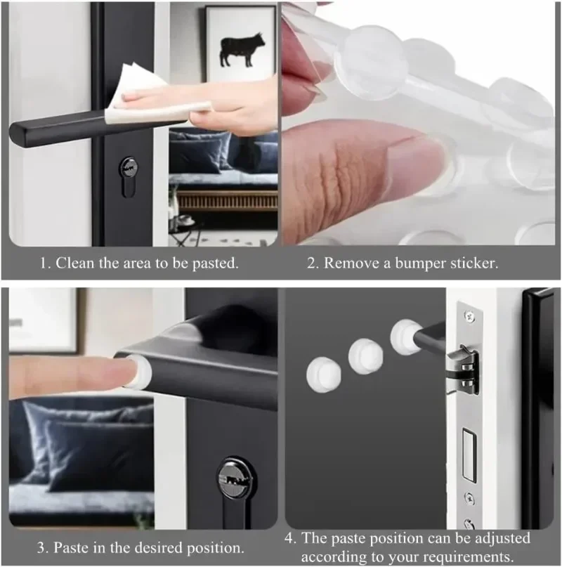 200/50Pcs Self Adhesive Door Stops Rubber Damper Buffer Cabinet Bumpers Silicone Home Furniture Pads Cushion Protective Pads