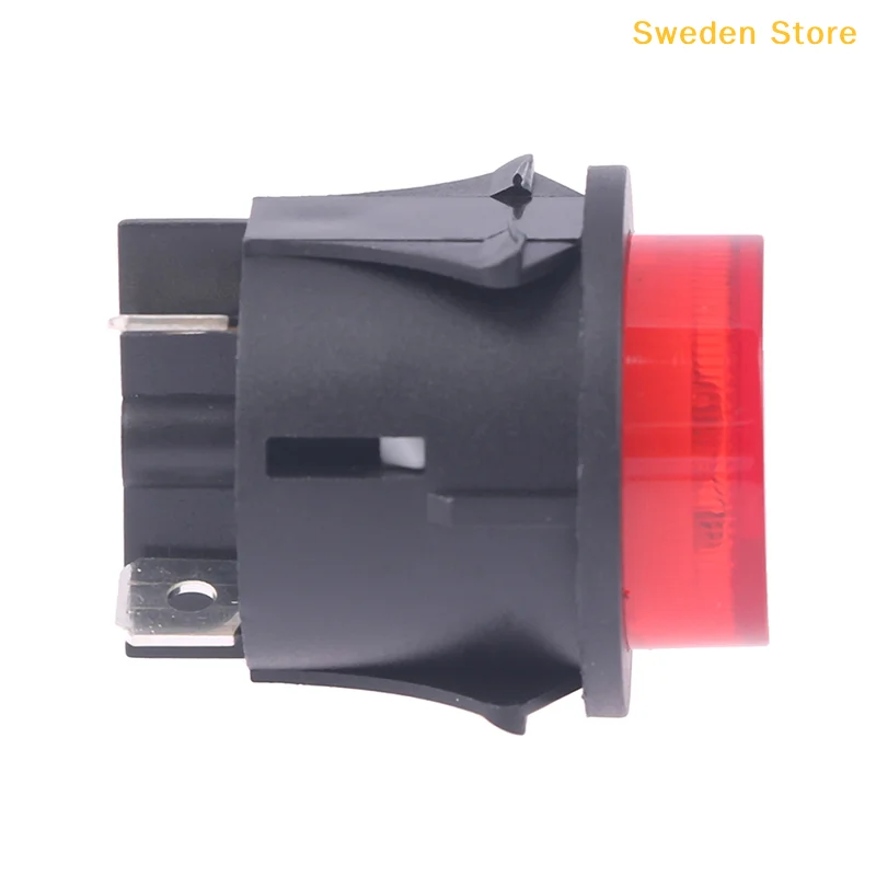 1pc 레드 푸시 버튼 스위치 라이트 4 핀 터치 전원 스위치 16A 250V 전기 라운드 로커 스위치 28*23.2mm PS18-16-2