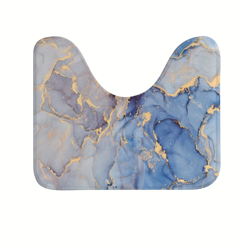 Bathroom non-slip mat set of 3 (translucent shades), bathtub non-slip mat 39.98X79.98 cm, bathroom rug 39.98X59.99 cm, toilet U-