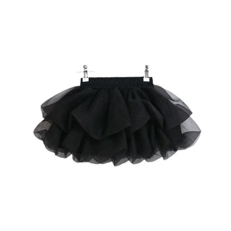 Children Mini Mesh Seersucker Puff Net Skirts Half Dress