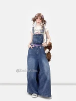 REDDACHiC Women Long Jeans Jumpsuit Loose Fit Adjustable Straps Bib Pockets Straight Leg Baggy Denim Overalls Korea Streetwear - Image 2