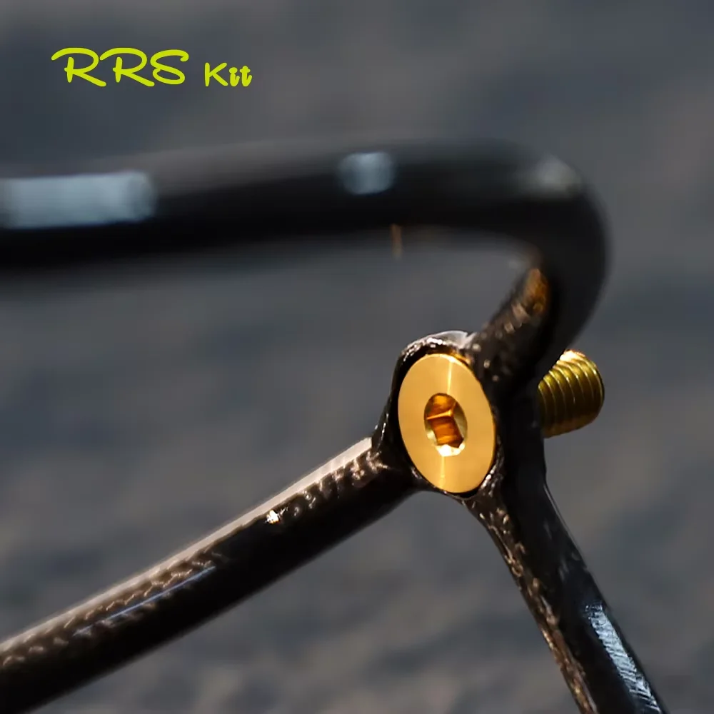 RRSKIT 자전거 티타늄 합금 물병 케이지 M5 * 12mm 나사 초경량 2g 자전거 물병 케이지 장착 볼트 자전거 액세서리