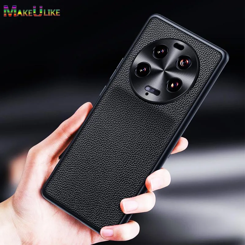 

Чехол из натуральной кожи для Xiaomi Mi 13 Ultra, ультракрышка, ударопрочный металлический защитный чехол для объектива камеры Xiaomi 12S 13, ультрачехол
