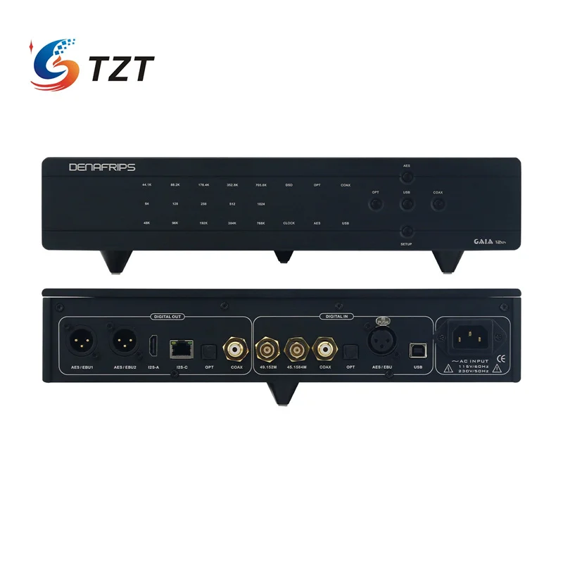 TZT Denafrips 실버/블랙, 하이파이 무손실 오디오 플레이어, USB 인터페이스, 디지털 절연, GAIA12th Femtosecond