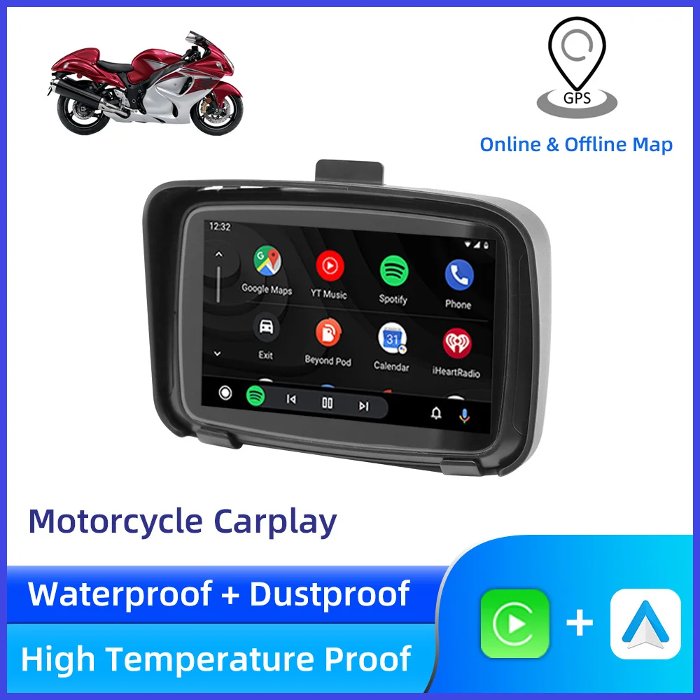 5 Inch Waterproof Gps Moto Wireless Navigation Nndroid Auto Support for