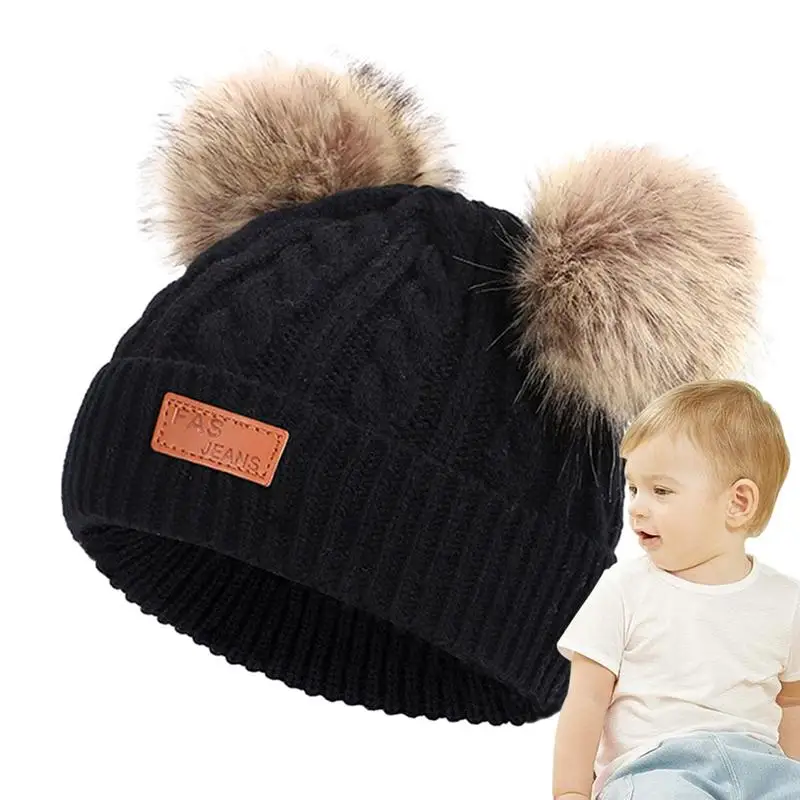 

Toddler Knit Beanies Warm Knitted Children Winter Hat Comfortable And Elasticity Beanie Cap For Boy Girls Baby