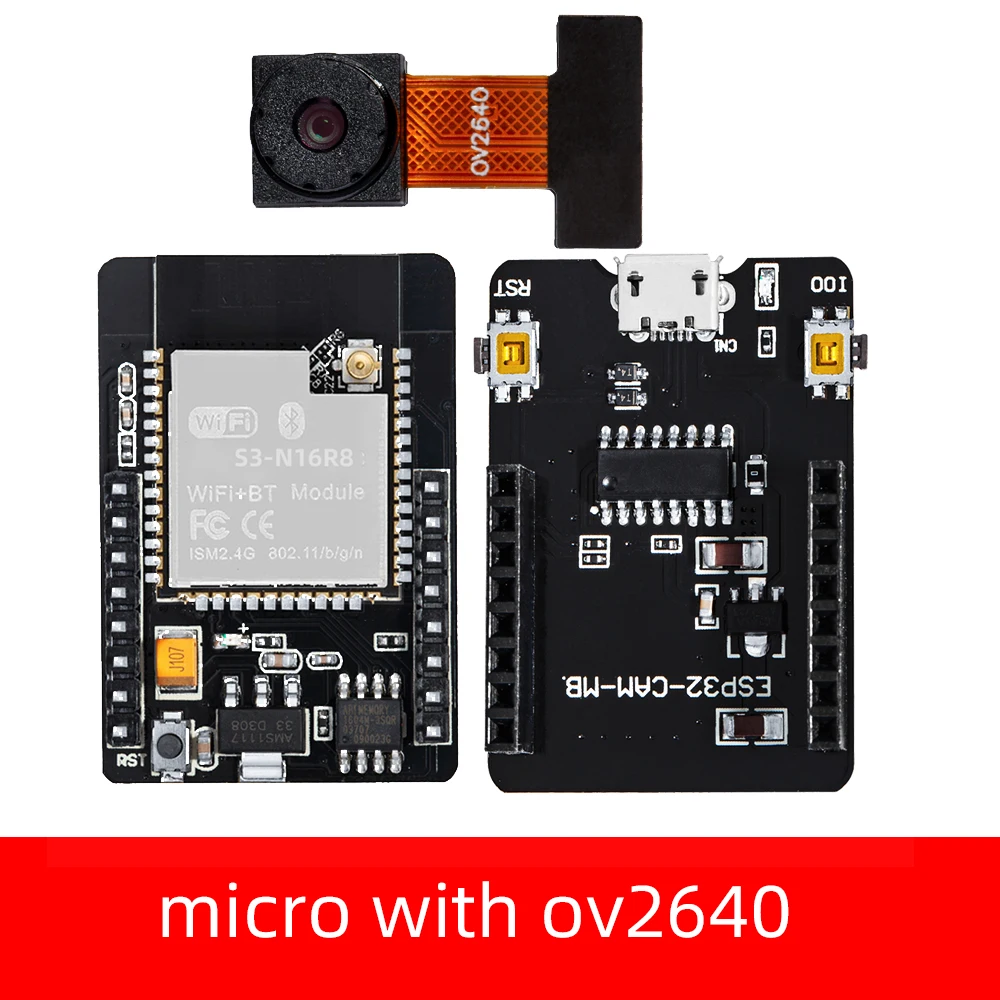 ตัวเลือกสินค้า บอร์ดพัฒนา ESP32-S3 WiFi + Bluetooth กล้อง OV2640/OV3660