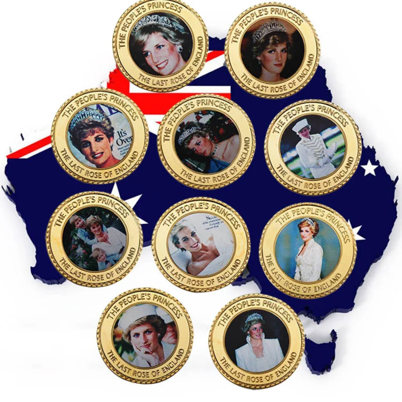 

British Queen Elisabeth Commemorative Coin Electroplating Badge Reine Elizabeth Angleterre Coin