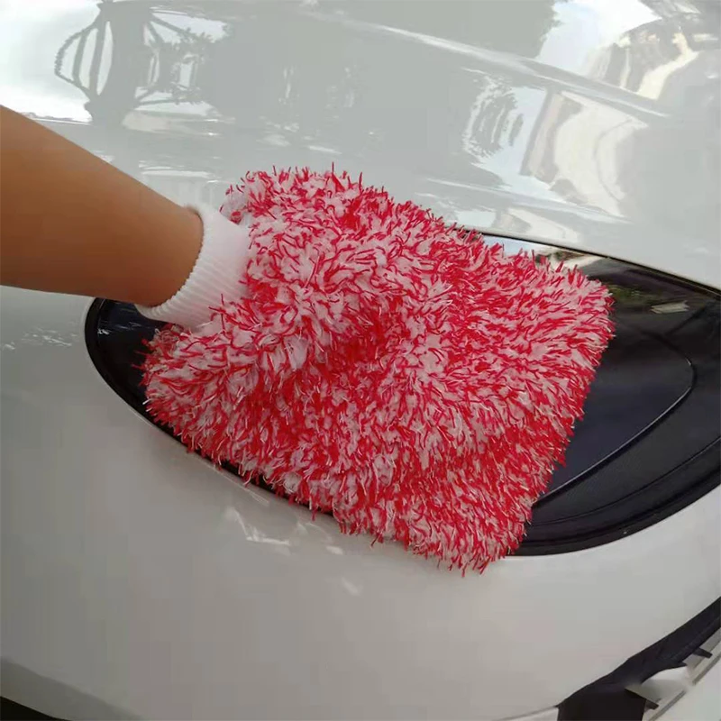 Car Cleaning Gloves Double Sided Coral Velvet Car Wash Gloves Ultrafine Fiber Coral Velvet Cleaning Veh&iacute;culos Dusting Gloves Car Wash Accessories