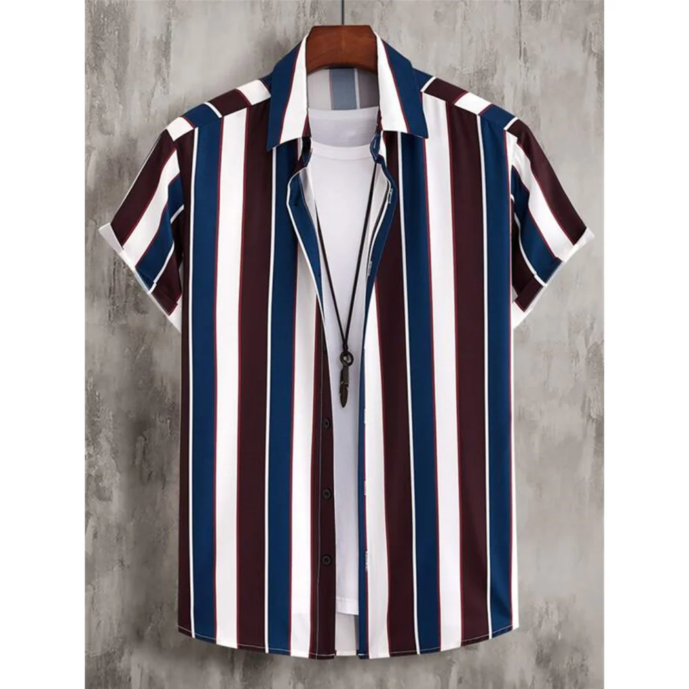 Casual Short Sleeved Shirt Short Sleeved Shirt Hawaiian Shirt for Men
